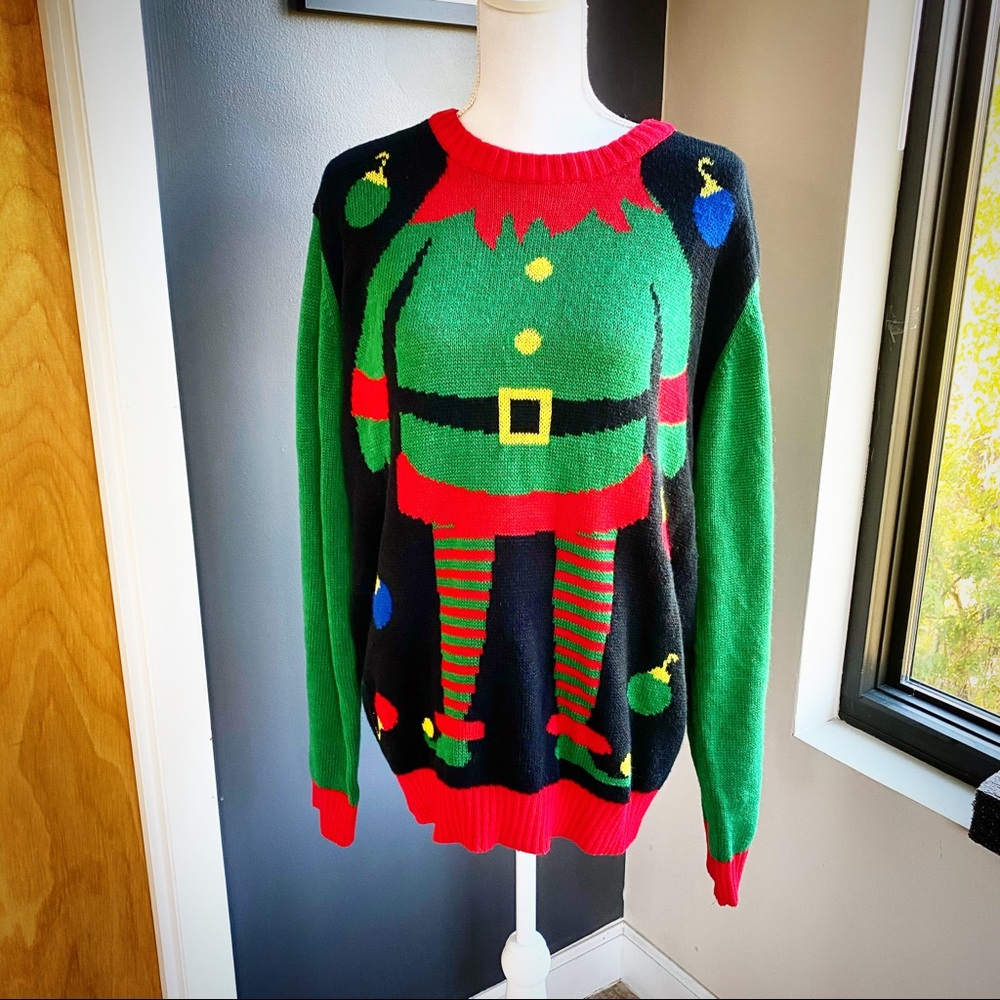 V28 Christmas Elf Body Ugly Christmas Sweater